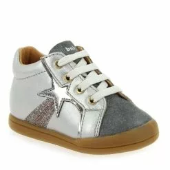 Babybotte FIONA H21 - Argent Gris Argent Gris -BOTTINES Soldes Magasin 68929 03 01